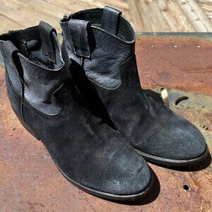 Steve Madden MidNite Two-Tone Wester Ankle Boots